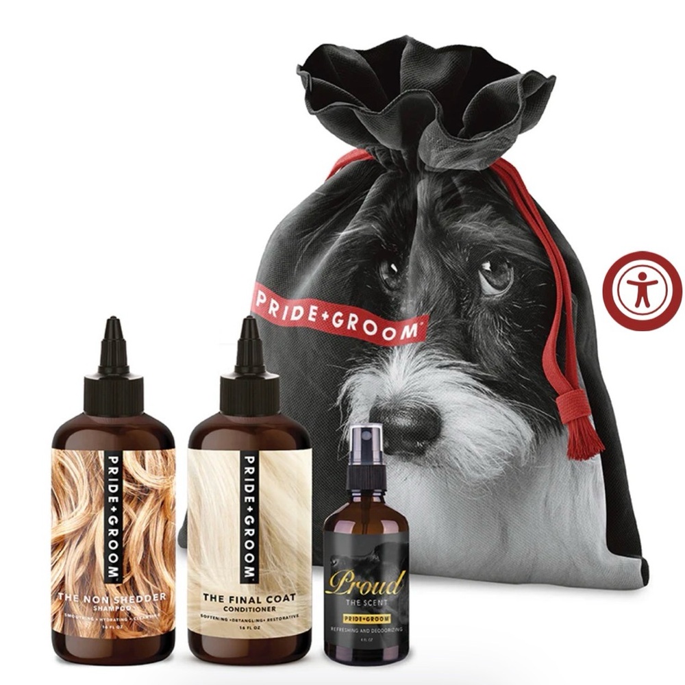 Pride + Groom Dog Big Deluxe Doggy Bag Grooming Set
